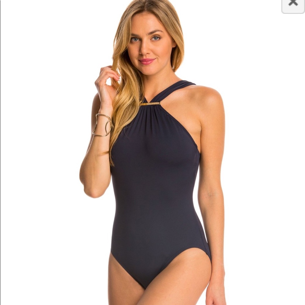 Iconic MICHAEL KORS high neck one piece swimsuit